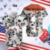 Cincinnati Bengals Logo White Hawaiian Shirt 4