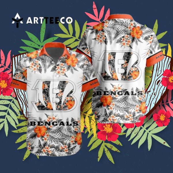 Cincinnati Bengals Special Floral Tropical Team Hawaiian Shirt 3