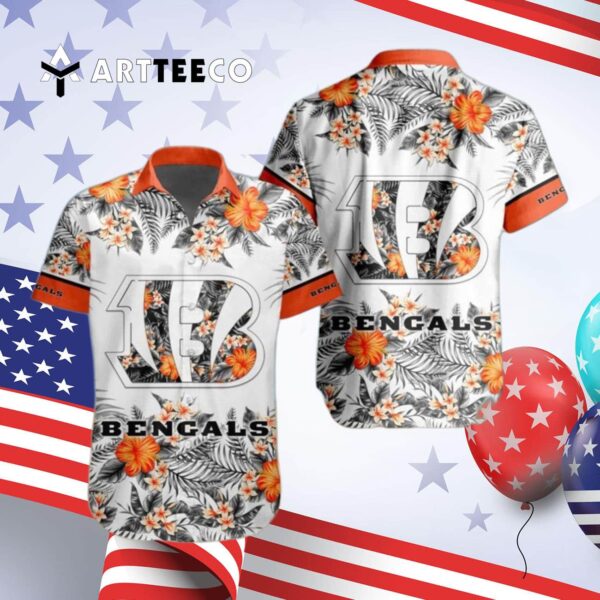 Cincinnati Bengals Special Floral Tropical Team Hawaiian Shirt 4