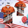 Cincinnati Bengals Summer Team Logo Pattern Hawaiian Shirt 4