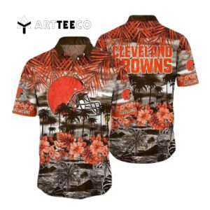 Cleveland Browns Beach Vintage Hawaiian Shirt 1