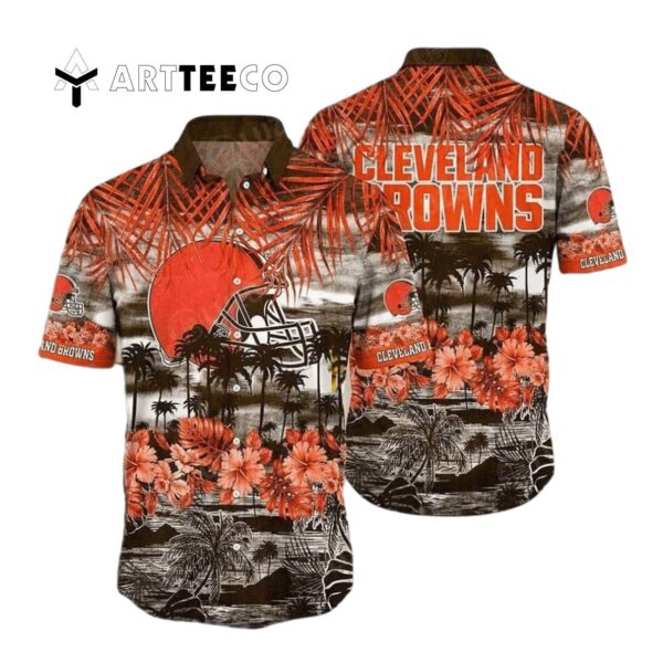 Cleveland Browns Beach Vintage Hawaiian Shirt 1