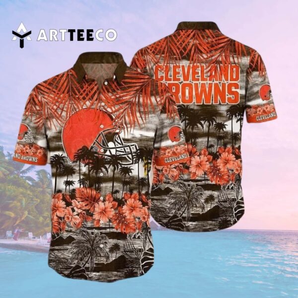 Cleveland Browns Beach Vintage Hawaiian Shirt 2
