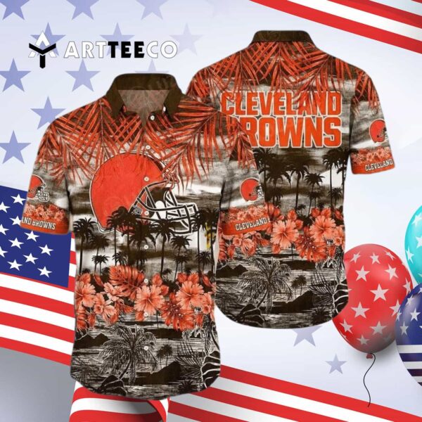 Cleveland Browns Beach Vintage Hawaiian Shirt 4