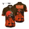 Cleveland Browns Flora Sunset Hawaiian Shirt 1