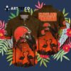 Cleveland Browns Flora Sunset Hawaiian Shirt 3