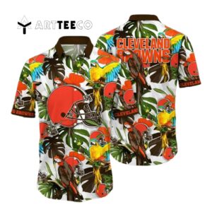 Cleveland Browns Flower Colorful Hawaiian Shirt 1