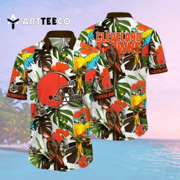 Cleveland Browns Flower Colorful Hawaiian Shirt 2