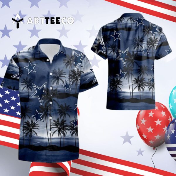 Cleveland Browns Island Navy Ocean Hawaiian Shirt 4