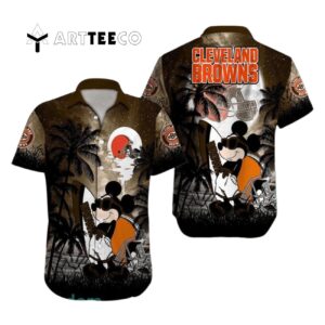 Cleveland Browns Mickey Mouse Aloha Hawaiian Shirt 1