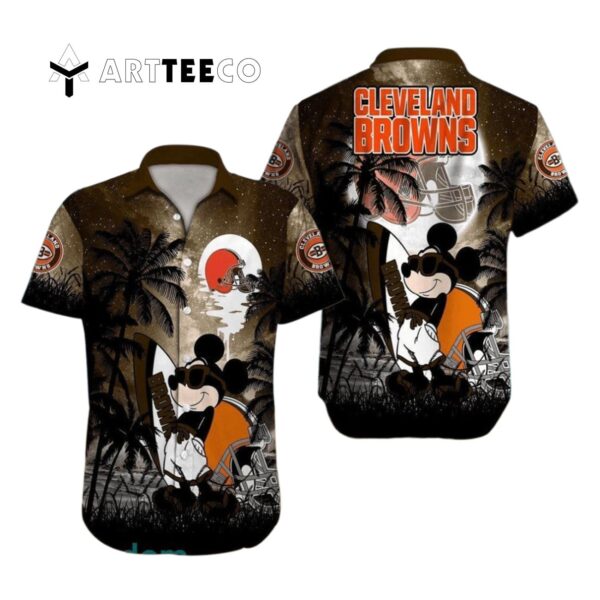 Cleveland Browns Mickey Mouse Aloha Hawaiian Shirt 1