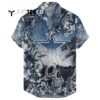 Cleveland Browns Skull Tropical Flower Pattern Hawaiian Shirt 1