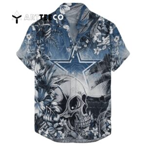 Cleveland Browns Skull Tropical Flower Pattern Hawaiian Shirt 1