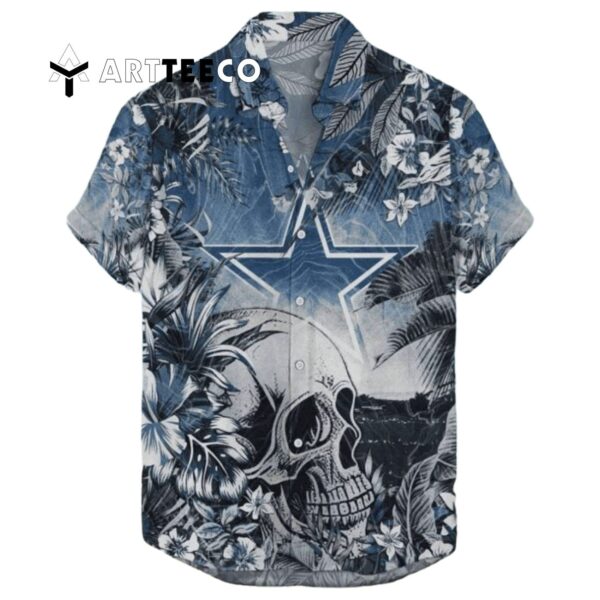 Cleveland Browns Skull Tropical Flower Pattern Hawaiian Shirt 1