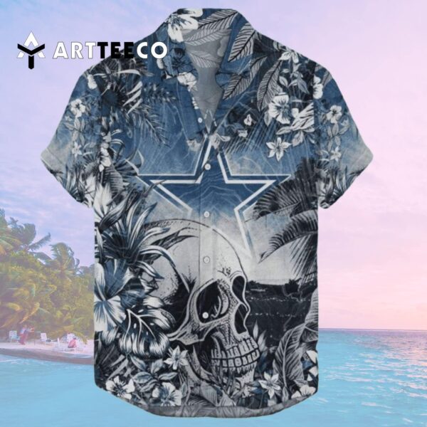 Cleveland Browns Skull Tropical Flower Pattern Hawaiian Shirt 2
