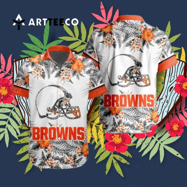 Cleveland Browns Special Floral Tropical Hawaiian Shirt 3
