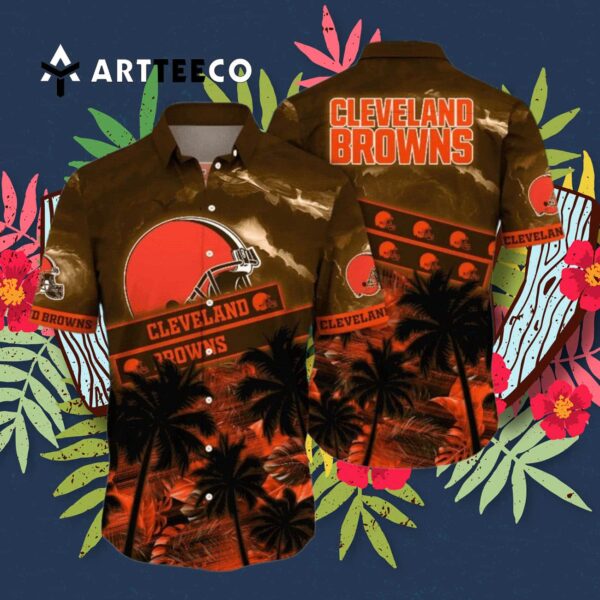 Cleveland Browns Sunkissed Aloha Hawaiian Shirt 3