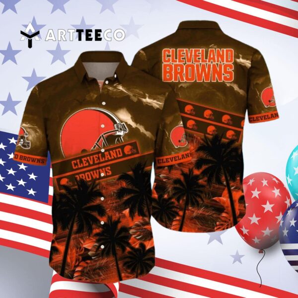 Cleveland Browns Sunkissed Aloha Hawaiian Shirt 4