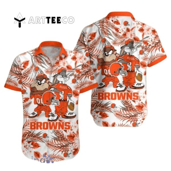 Cleveland Browns Taz And Bugs Hawaiian Shirt 1