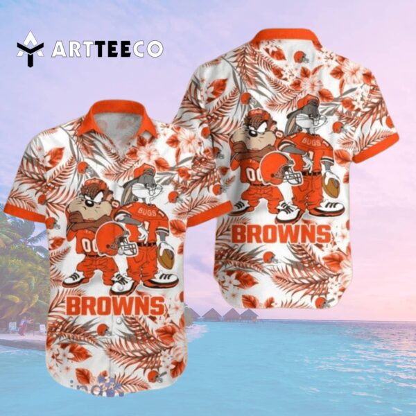 Cleveland Browns Taz And Bugs Hawaiian Shirt 2