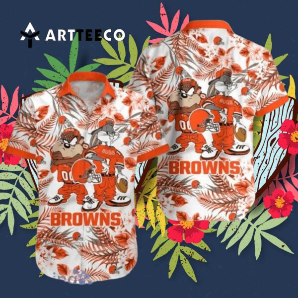 Cleveland Browns Taz And Bugs Hawaiian Shirt 3
