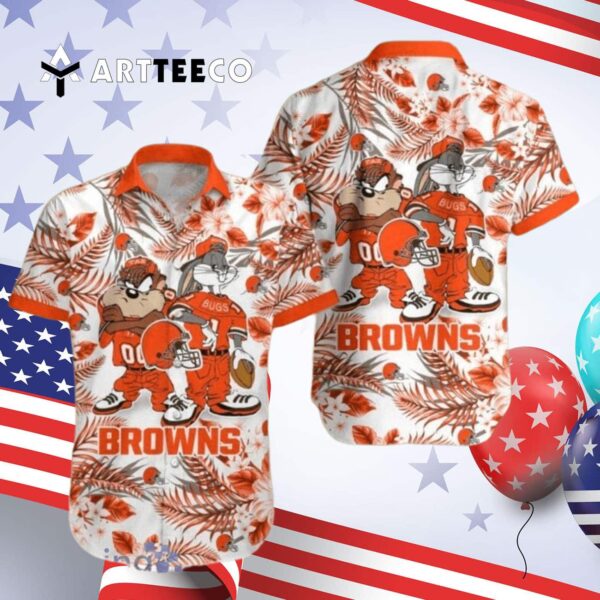 Cleveland Browns Taz And Bugs Hawaiian Shirt 4