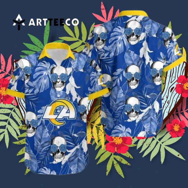 Coconut Leaves And Skulls Hawaiian Shirt 3