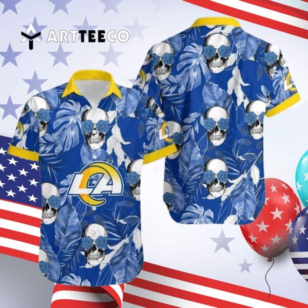 Coconut Leaves And Skulls Hawaiian Shirt 4