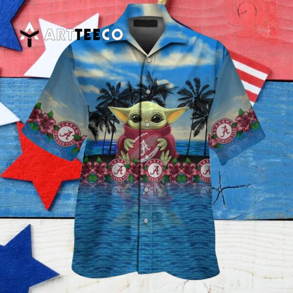 Crimson Tide Baby Yoda Hawaiian Shirt 2 4