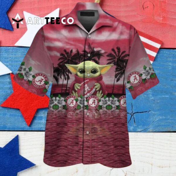 Crimson Tide Baby Yoda Hawaiian Shirt 3 4