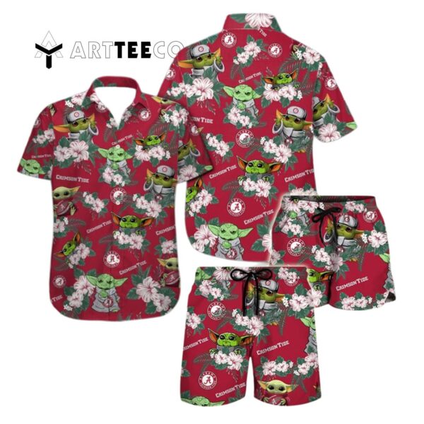 Crimson Tide Baby Yoda Hawaiian Shirt 4 1