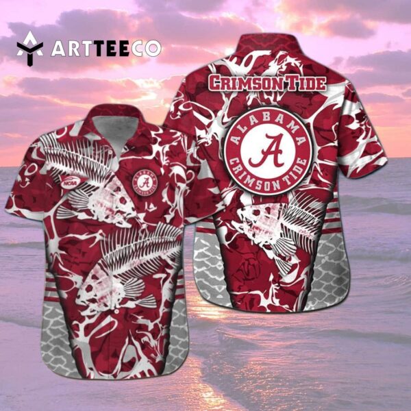 Crimson Tide Fishing Hawaiian Shirt 2