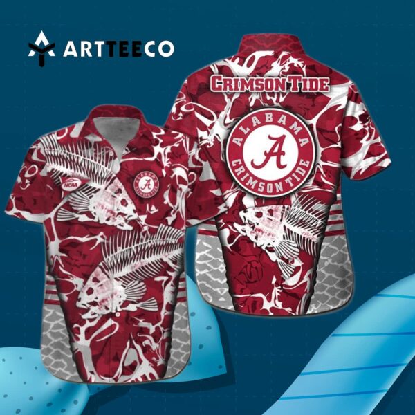 Crimson Tide Fishing Hawaiian Shirt 3