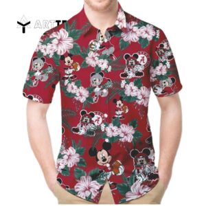 Crimson Tide Mickey Mouse Hawaiian Shirt 2 1