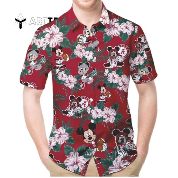 Crimson Tide Mickey Mouse Hawaiian Shirt 2 1