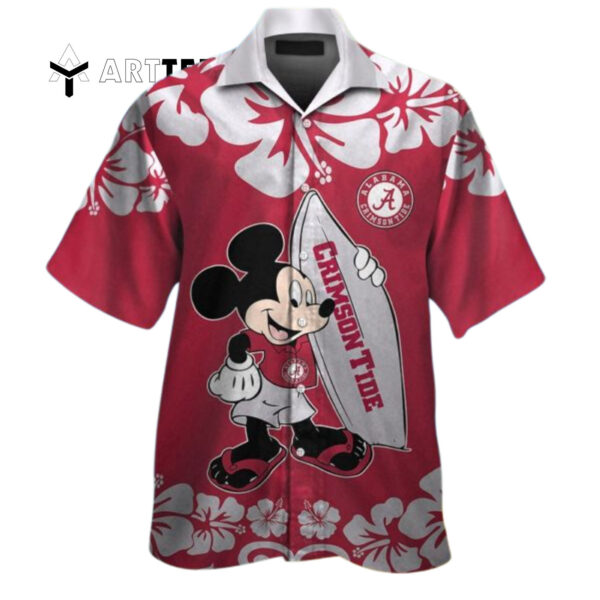 Crimson Tide Mickey Mouse Hawaiian Shirt 3 1