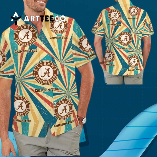 Crimson Tide Retro Hawaiian Shirt 3