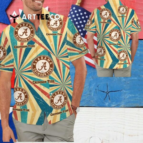 Crimson Tide Retro Hawaiian Shirt 4