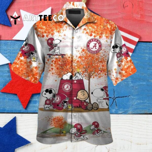 Crimson Tide Snoopy Hawaiian Shirt 2 4