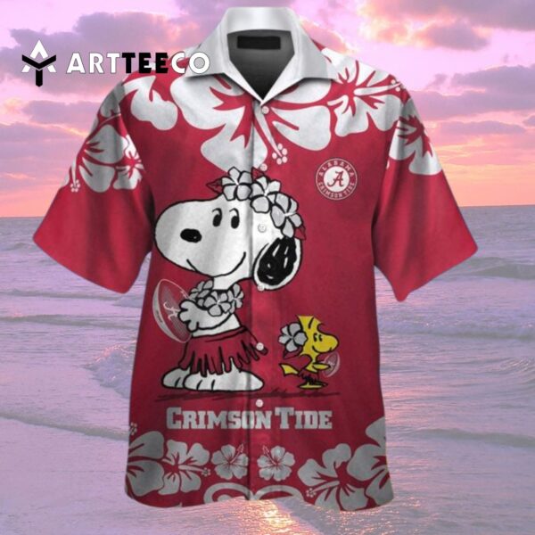 Crimson Tide Snoopy Hawaiian Shirt 2