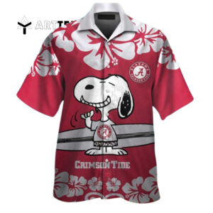 Crimson Tide Snoopy Hawaiian Shirt 3 1