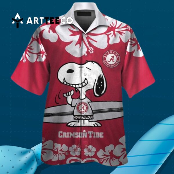 Crimson Tide Snoopy Hawaiian Shirt 3 3