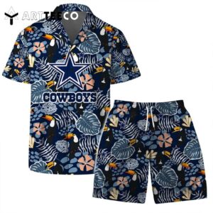 Dallas Cowboys Team Logo Pattern Champions Hawaiian Shirt and Shorts Set