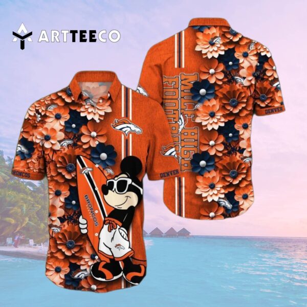 Denver Broncos Aloha Mickey Hawaiian Shirt 2