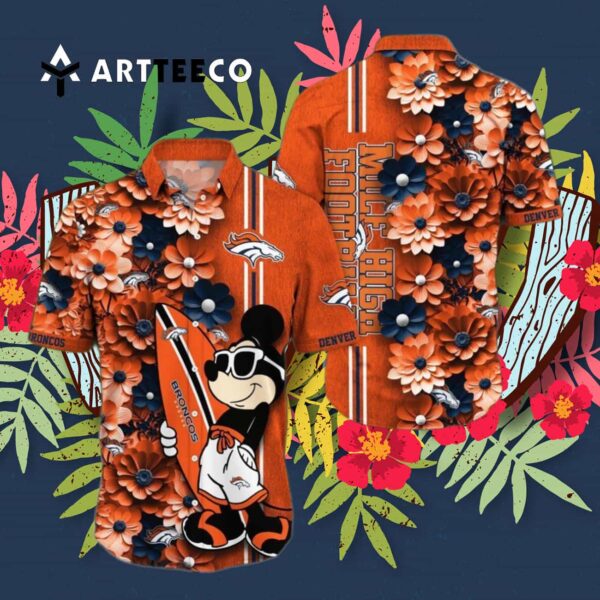 Denver Broncos Aloha Mickey Hawaiian Shirt 3