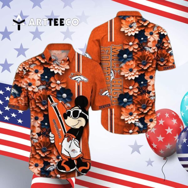 Denver Broncos Aloha Mickey Hawaiian Shirt 4