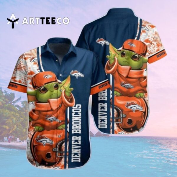 Denver Broncos Baby Yoda Hawaiian Shirt 2