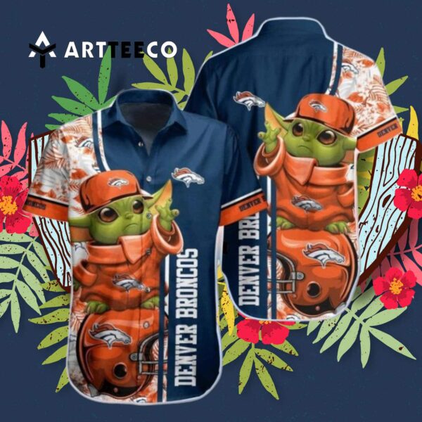 Denver Broncos Baby Yoda Hawaiian Shirt 3
