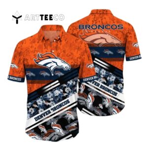 Denver Broncos Camouflage Pattern Hawaiian Shirt 1
