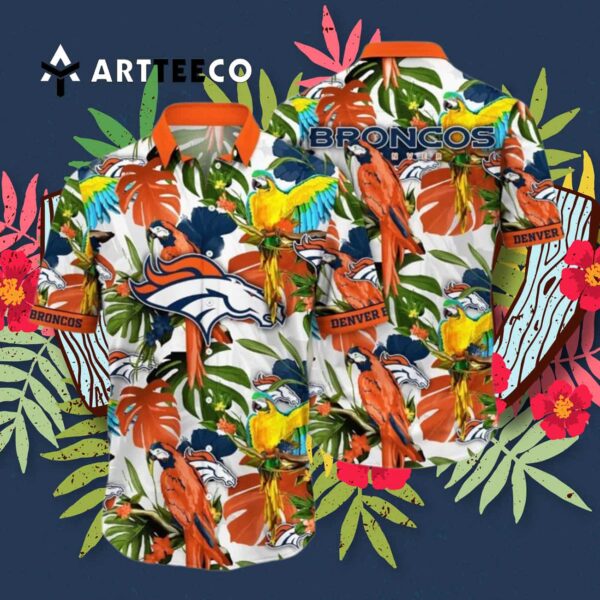 Denver Broncos Flower Summer Hawaiian Shirt 3